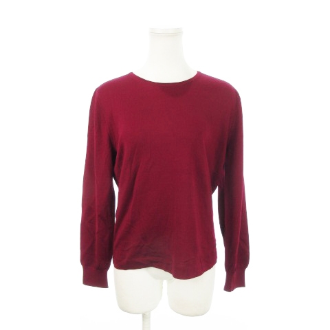 ダックス DAKS ニット セーター ラウンドネック 長袖 シルク混 絹  