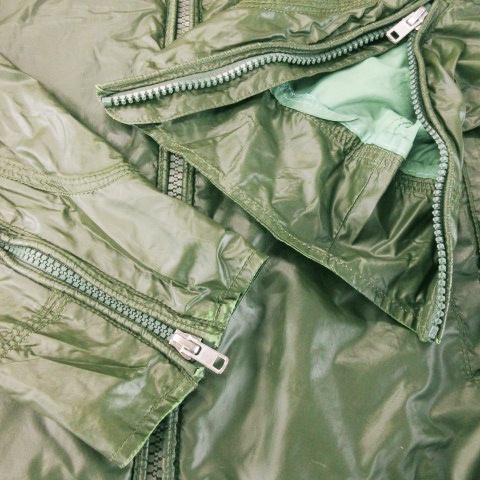 ディーゼル DIESEL ナイロンジャケット シングルライダース ロゴ アースカラー S 緑 グリーン /AH24 メンズ