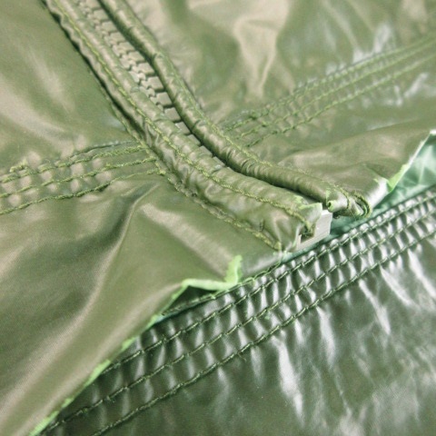 ディーゼル DIESEL ナイロンジャケット シングルライダース ロゴ アースカラー S 緑 グリーン /AH24 メンズ