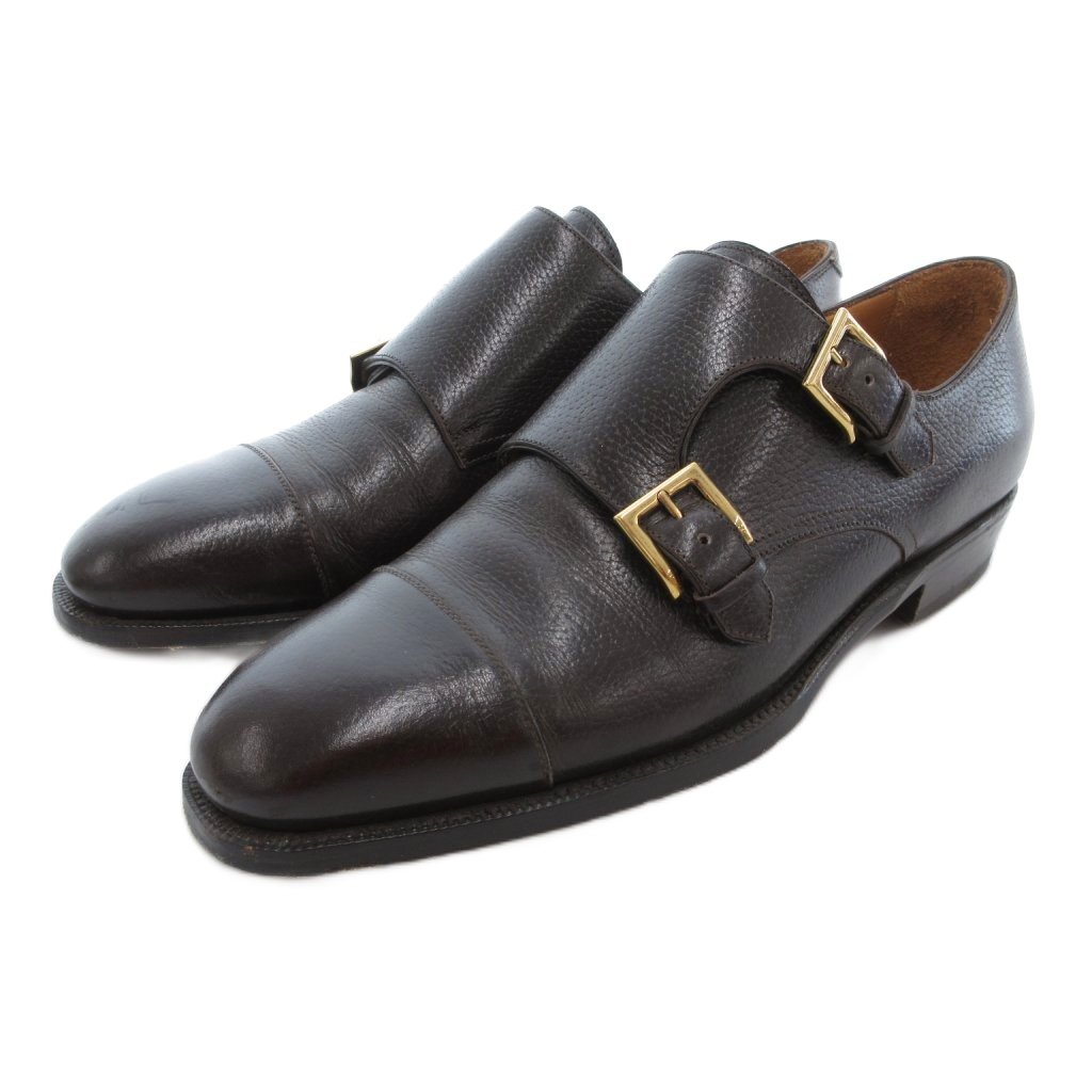エンツォ ボナフェ ENZO BONAFE ダブルモンクストラップレザーシューズ