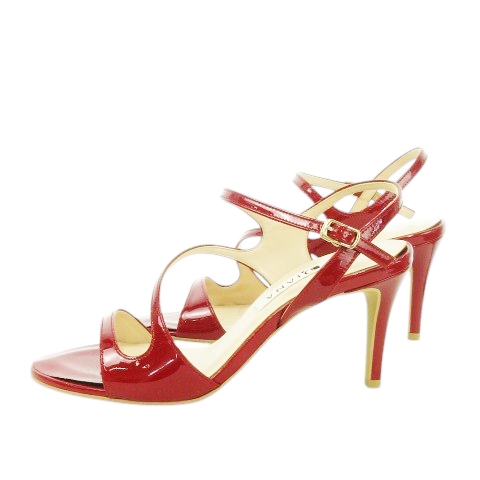 ダイアナ DIANA ストラップサンダル ハイヒール ラウンドトゥ エナメル