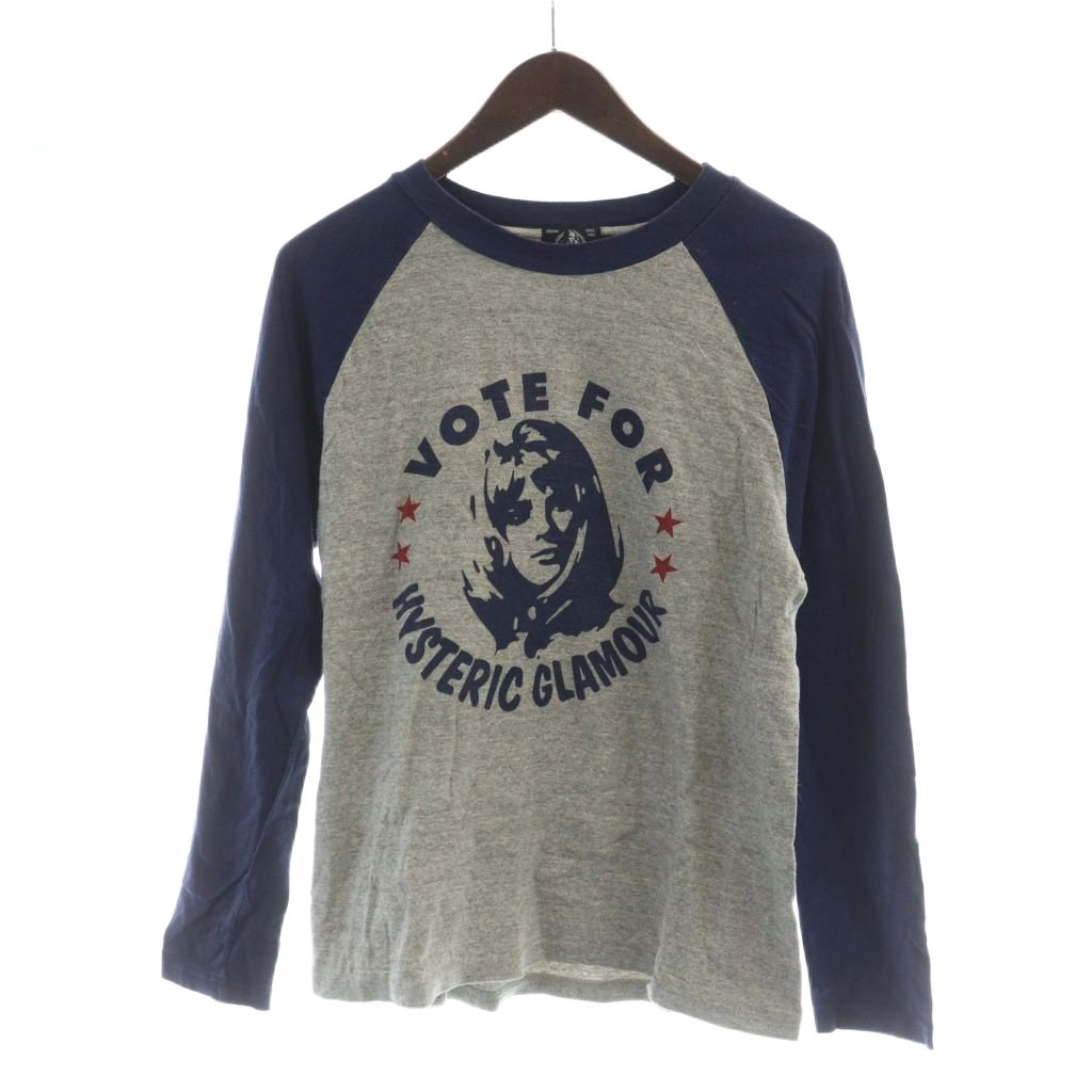 HYSTERIC GLAMOUR ラグランT 七分袖カットソー レッド HYSTERIC