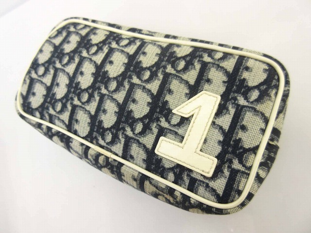 クリスチャンディオール Christian Dior ポーチ トロッター柄 スクエア