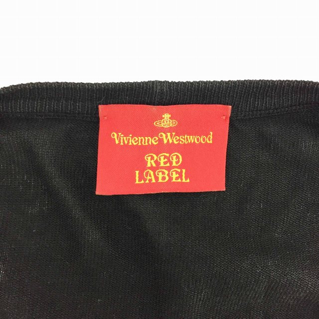 ❤️美品！Vivienne Westwood ブラックカーディガン 赤ロゴ刺繍 ❤️美品！Vivienne Westwood ブラックカーディガン 赤ロゴ刺繍