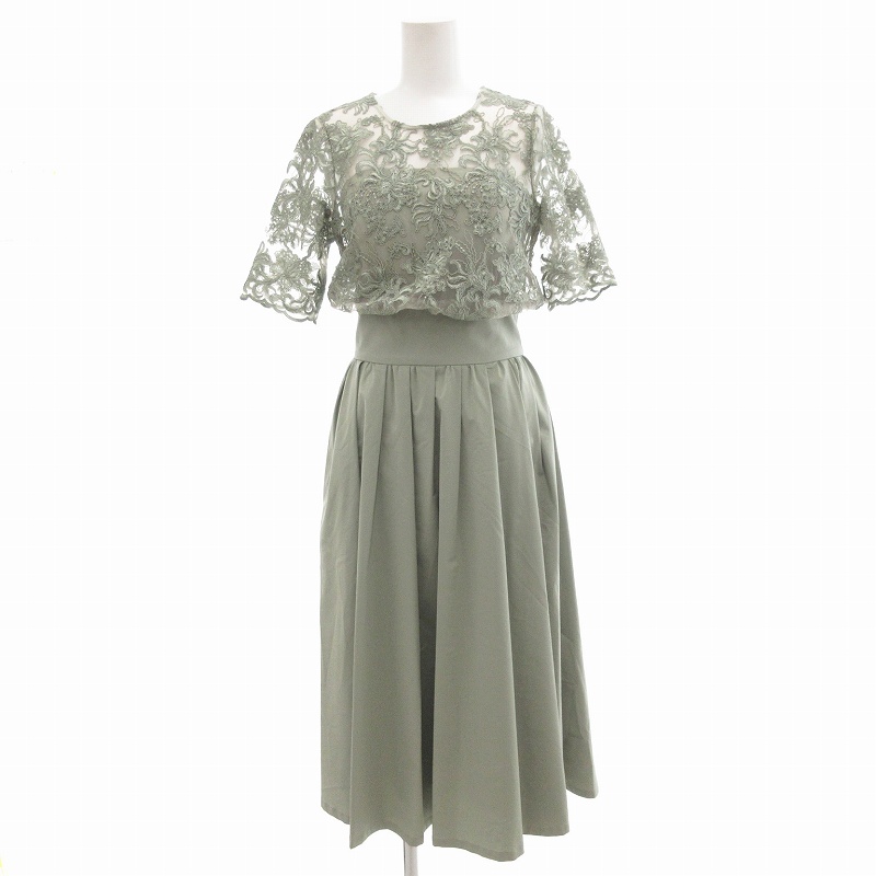 ラグナムーン LagunaMoon LADYオーバーレースギャザードレス