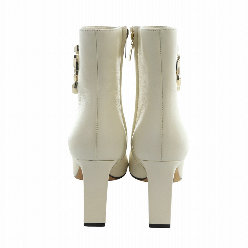 ジミーチュウ JIMMY CHOO MINORI ショートブーツ ロゴ スクエア