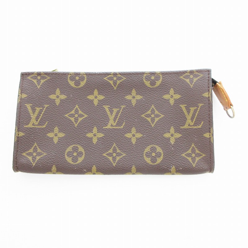 ルイヴィトン LOUIS VUITTON モノグラム バケット用ポーチ PVC 茶 