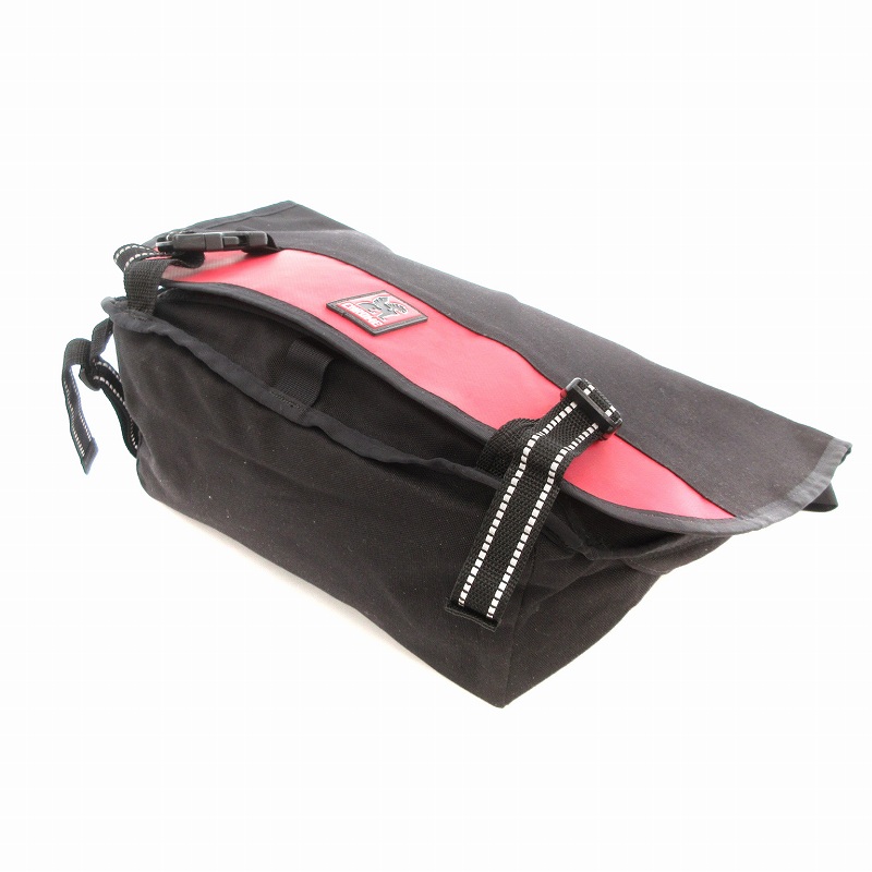 クローム メッセンジャーバッグ ショルダー キャンバス USA製 黒 赤