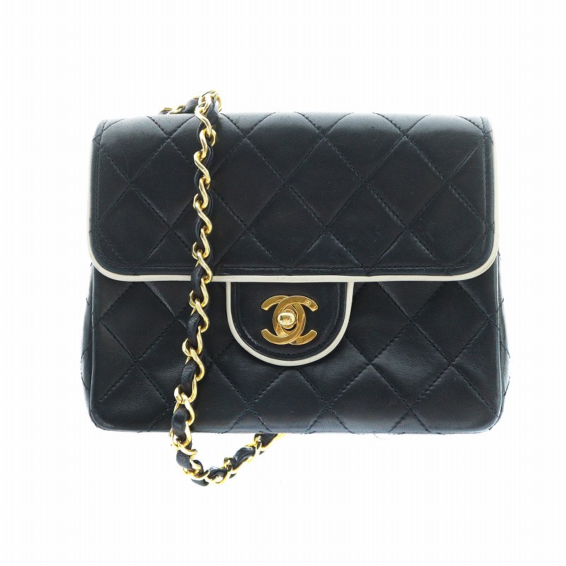 シャネル CHANEL ミニマトラッセ 17 チェーン ショルダーバッグ レザー 