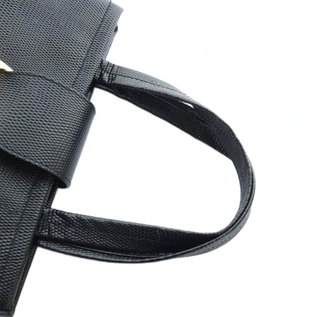 ✨サルヴァトーレフェラガモ✨ハンドバッグ ヴァラ ブラック レザー ロゴ金具 Salvatore Ferragamo(サルヴァトーレフェラガモ) Vara Ribbon