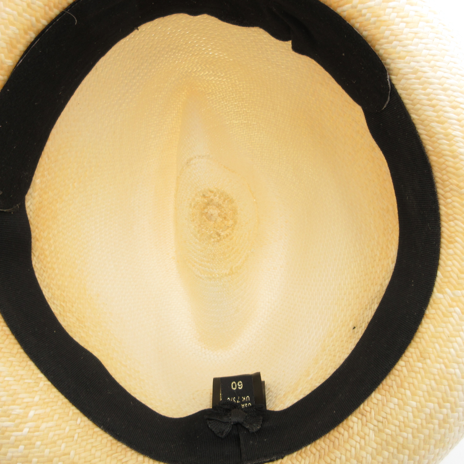 ボルサリーノ Borsalino 美品 ストローハット 麦わら帽子 中折
