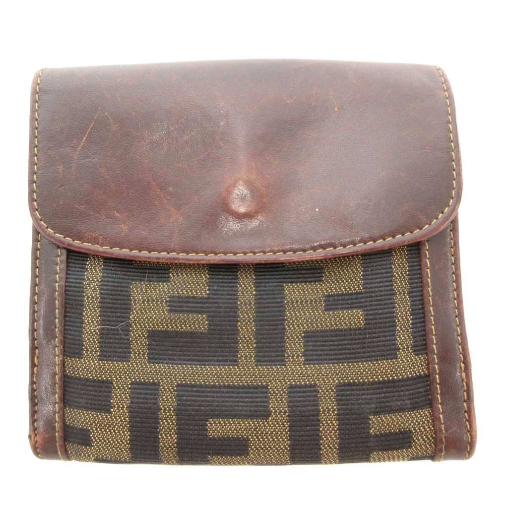 ヴィンテージ FENDI 財布 FENDI フェンディ ズッカ柄 折り財布