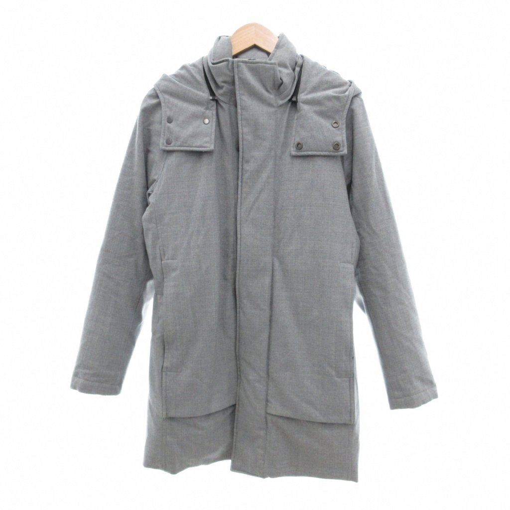 セオリー Theory ダウンコート フード付き ウール XS グレー /UO 
