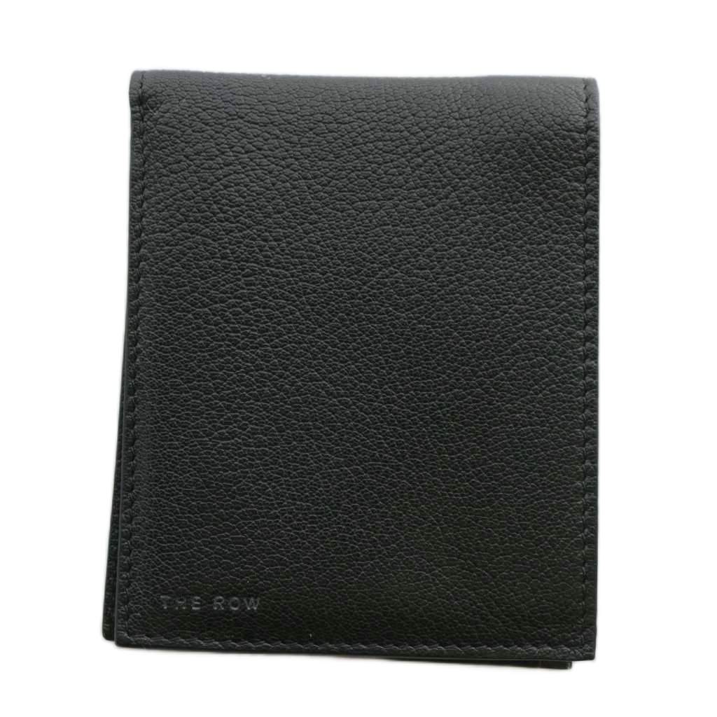 ザロウ THE ROW CLASSIC WALLET 財布 ミニ 二つ折り レザー ロゴ 黒