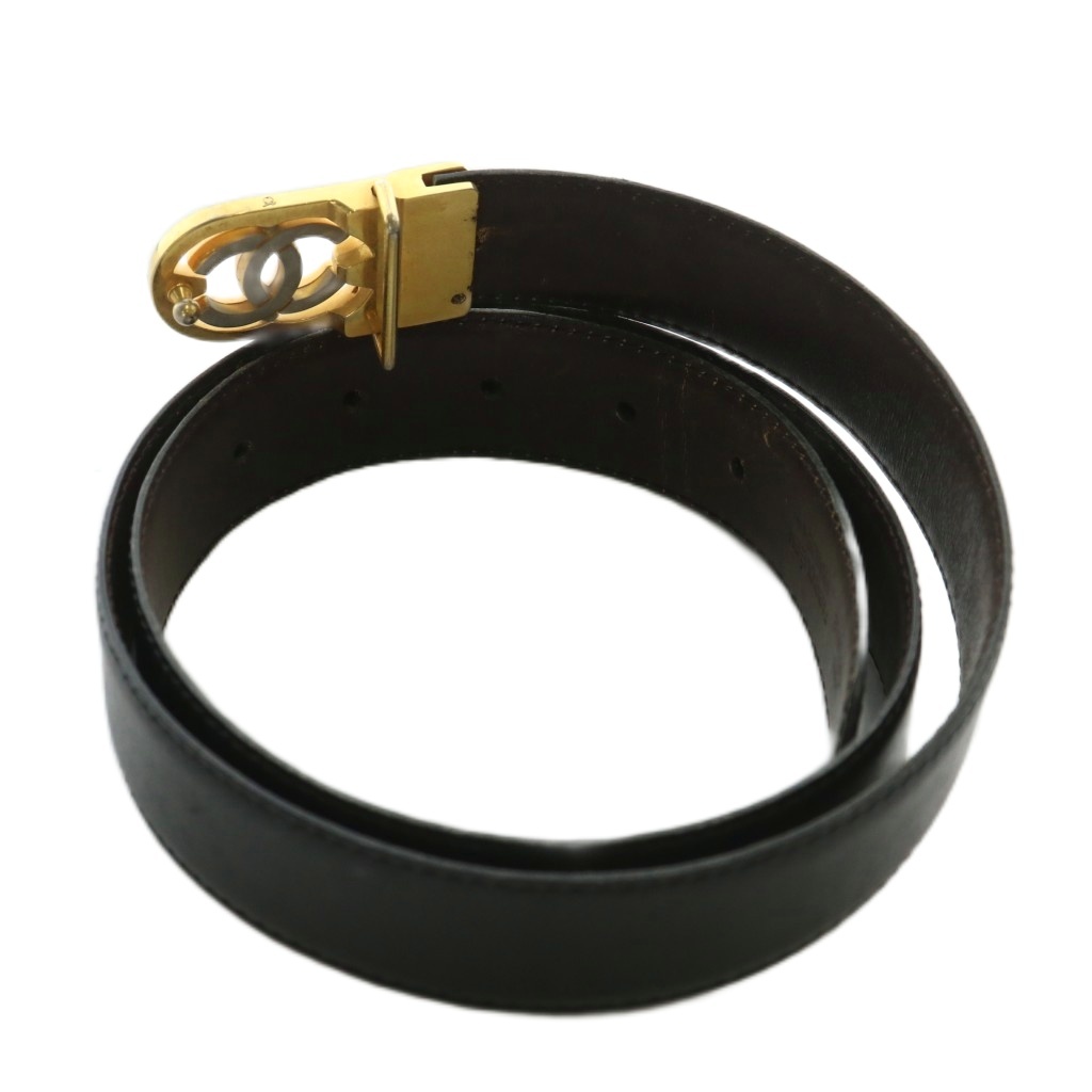 シャネル CHANEL ベルト バックル レザー ココマーク ゴールド金具