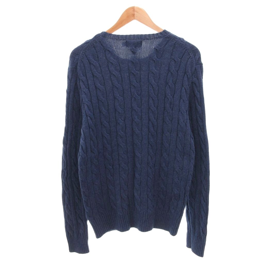 Polo Ralph Lauren ケーブルニットセーター S 青 ケーブルニット コットン セーター （ニット・セーター）｜POLO
