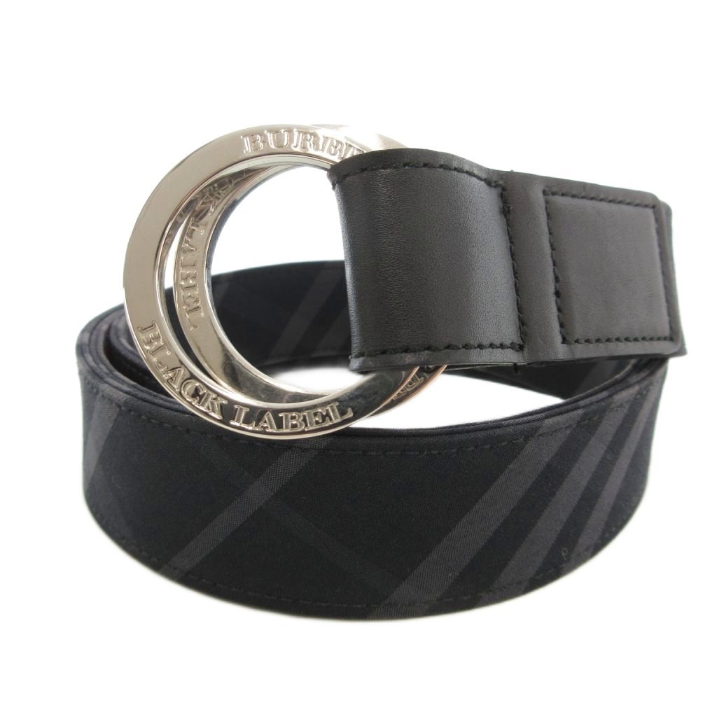 バーバリーブルーレーベル メンズリングベルト バーバリーブラック