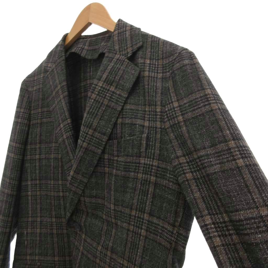 USA製 Peake カシミア テーラードジャケット ベージュ (42) 大きいサイズ 中古 古着 G1995 トゥモローランド TOMORROWLAND PILGRIM Loro Piana Silk Air 21AW