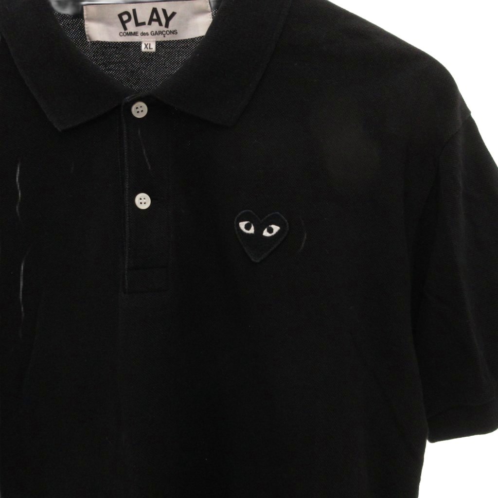 PLAY COMME des GARÇONS ブラックポロシャツ XL PLAY COMME des