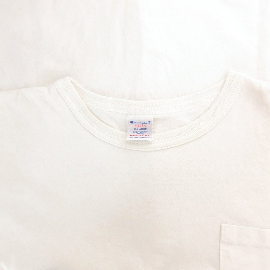 チャンピオン CHAMPION T1011 Heavy Weight Jersey ポケットTシャツ 半袖 USA製 XL ホワイト /UO メンズ