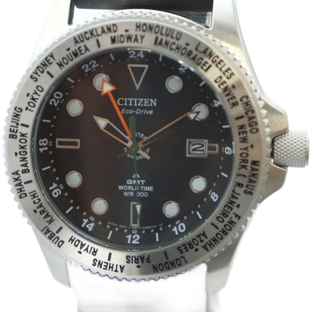 シチズン CITIZEN PORTER GMT WORLD TIME PROMASTER 腕時計 エコ