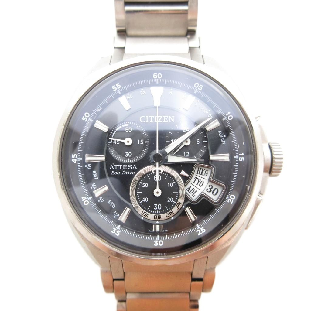 CITIZEN　アテッサ　　エコドライブ　H610-T015581 動作未確認 シチズン CITIZEN アテッサ 腕時計 エコドライブ クロノグラフ チタン