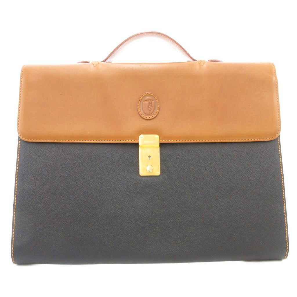 トラサルディ TRUSSARDI ビジネスバッグ ブリーフケース レザー 黒 