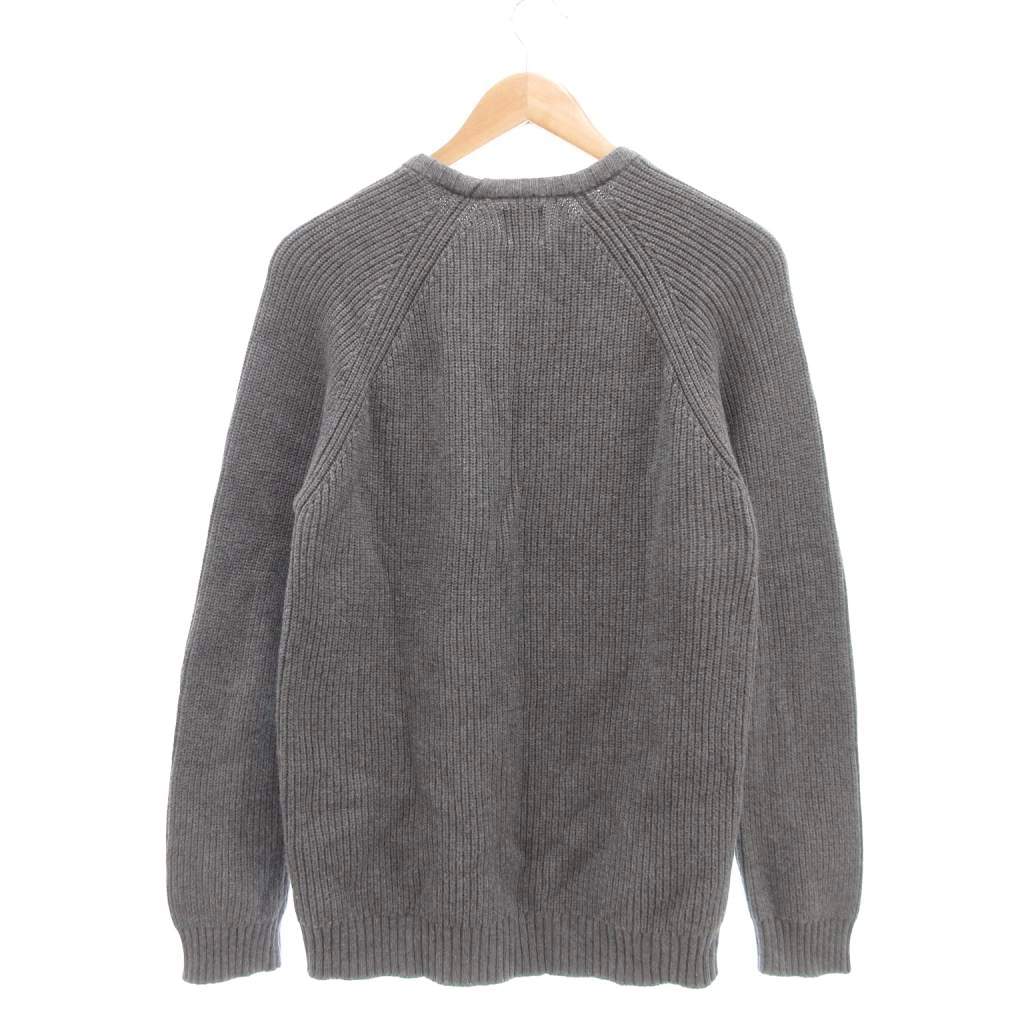 ザラ ZARA コットンニット セーター 長袖 S グレー クルーネック /UO 
