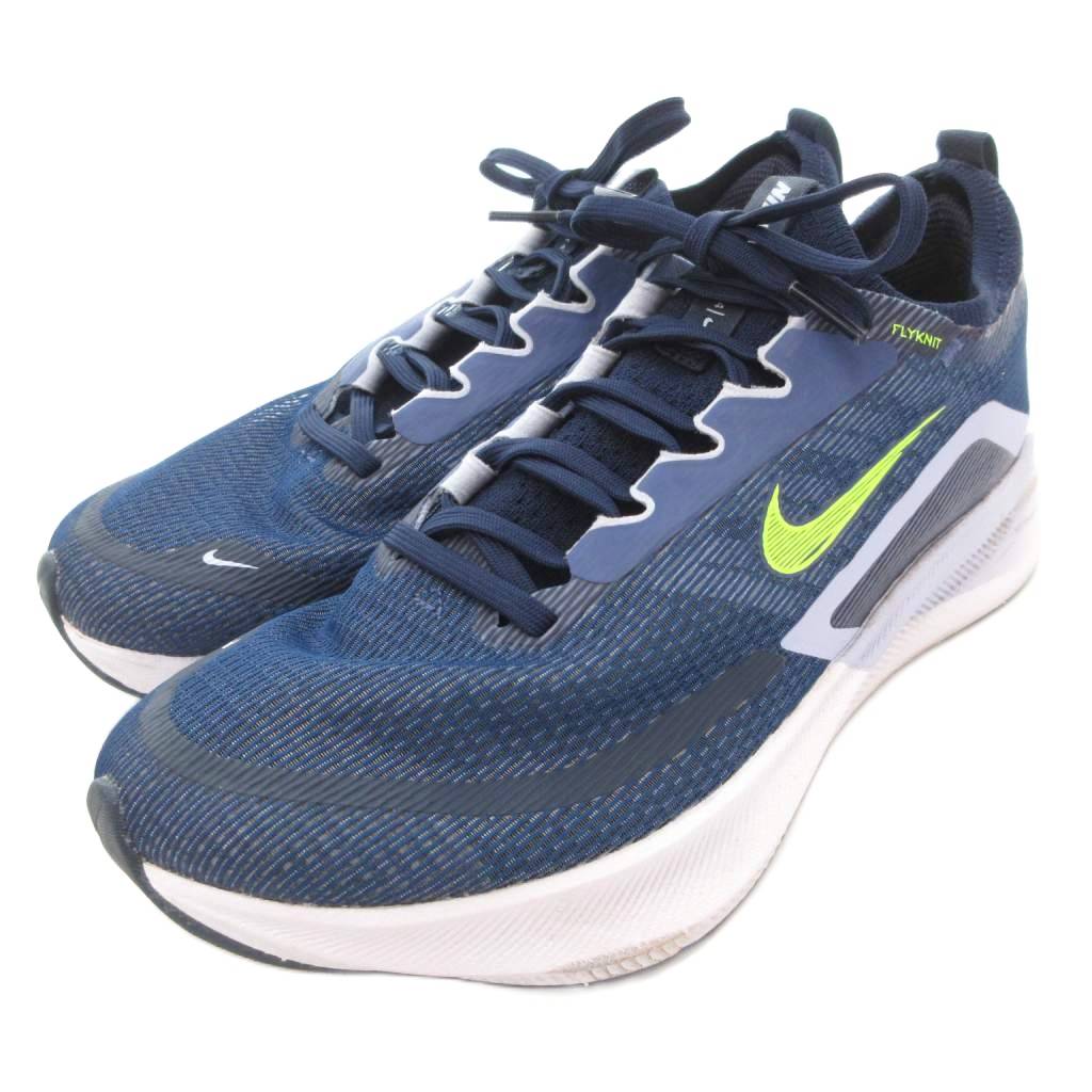 ナイキ NIKE ZOOM FLY 4 ランニングシューズ スニーカー 24.5cm ローカット ロゴ 青 ブルー CT2401-400 /AE レディース