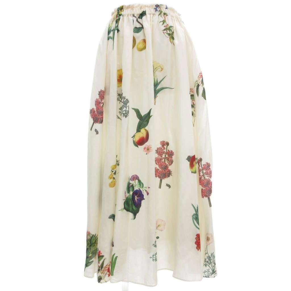キャバン CABaN 23AW BLOOMIN ART シルク ボタニカルプリント ロング