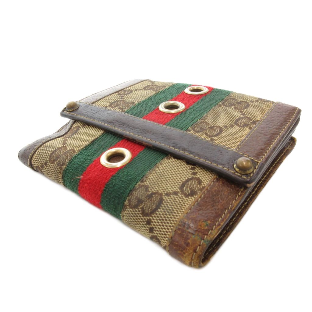 グッチ GUCCI シェリーライン 二つ折り財布 ウォレット GGキャンバス