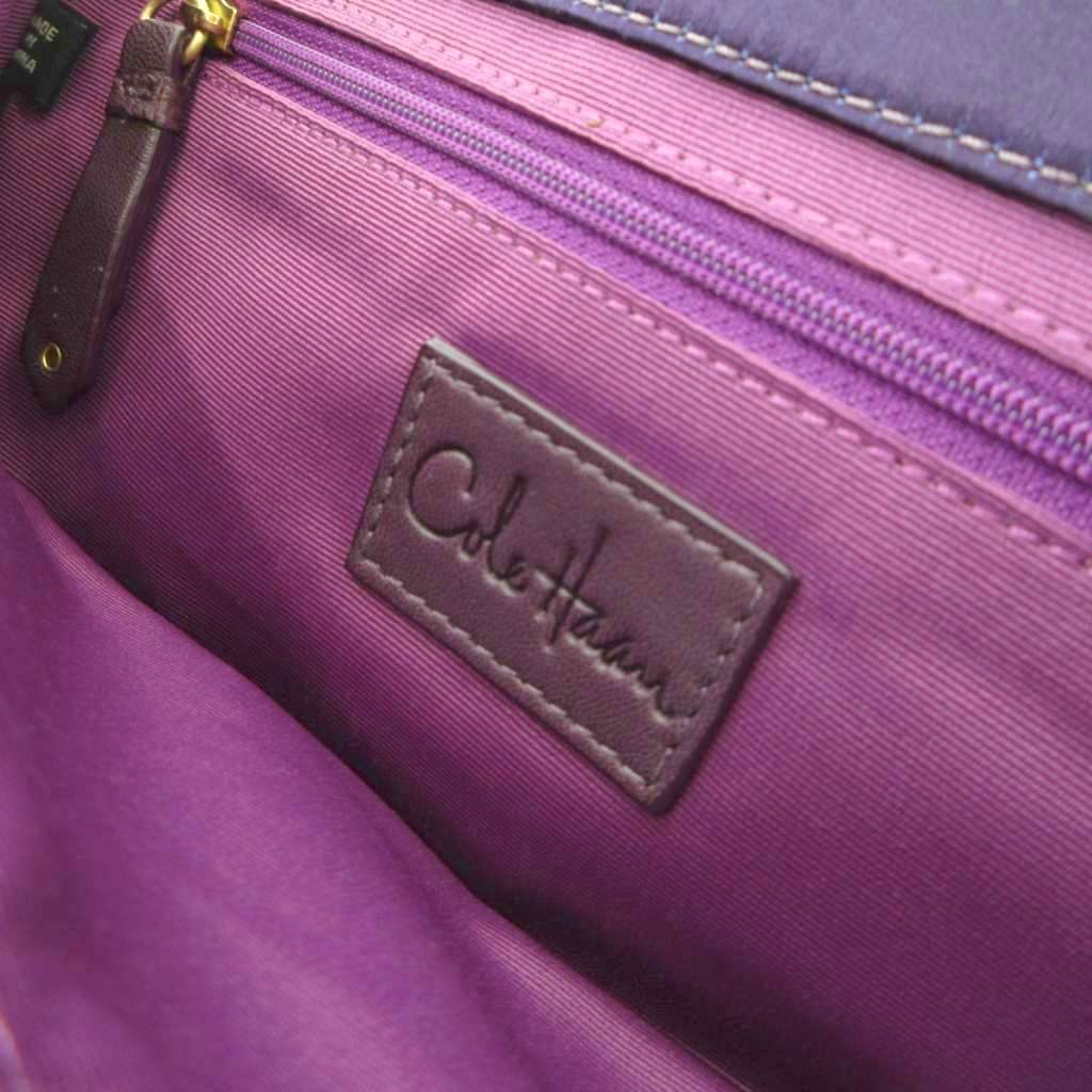 コールハーン COLE HAAN クラッチバッグ セカンド 切替 リボン 紫 パープル /FF レディース