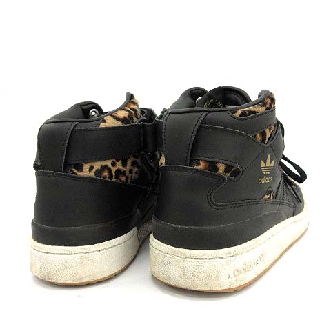 アディダスオリジナルス Adidas Originals スニーカー ハイカット Forummid フォームミッド ハラコ レザー ヒョウ柄 レオパード 26 5cm 黒 ベージュ V635 Kh メンズ 167 ベクトルパーク