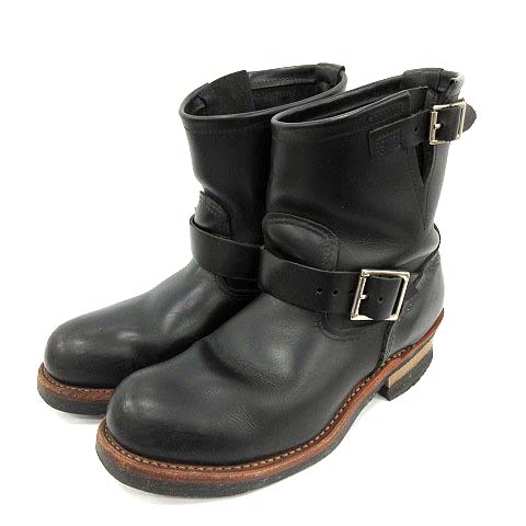 レッドウィング Redwing エンジニアブーツ ショート Short Engineer レザー 羽タグ Usa製 7 5d 25 5cm 黒 ブラック 2976 Kh メンズ 167 ベクトルパーク