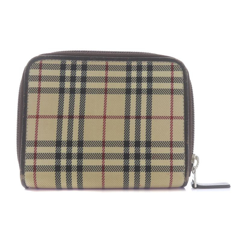 バーバリー BURBERRY 二つ折り財布 コンパクトウォレット ラウンド 