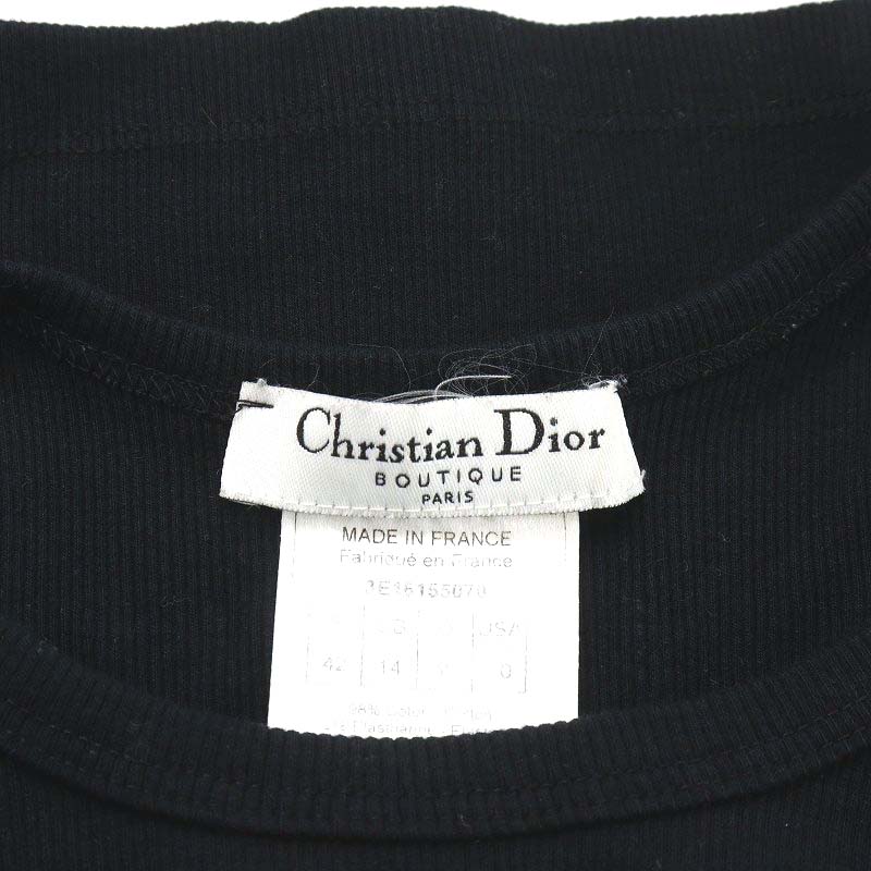 J'adore Dior クリスチャンディオール タンクトップ  ラインストーン Christian Dior Black J'adore Dior Rhinestone Crystal Logo