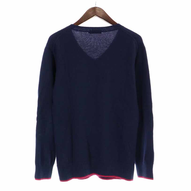 Burberry Black Label ネイビー Vネックセーター