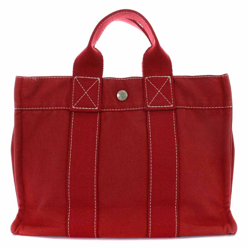 エルメス HERMES フールトゥPM トートバッグ ハンドバッグ キャンバス 