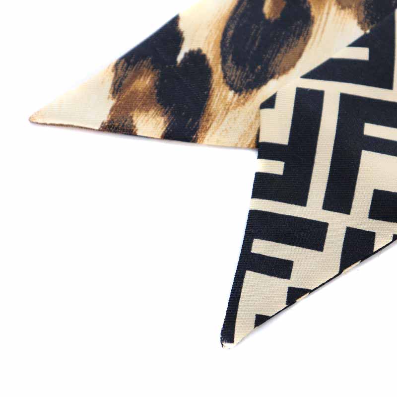 フェンディ FENDI ラッピー WRAPPY スカーフ シルク ズッカ柄 ヒョウ柄 