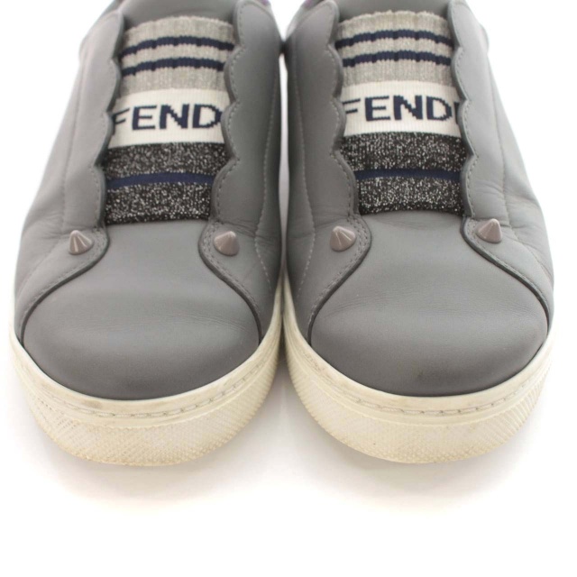 フェンディ FENDI エラスティックバンド スリッポン スニーカー ロゴ 