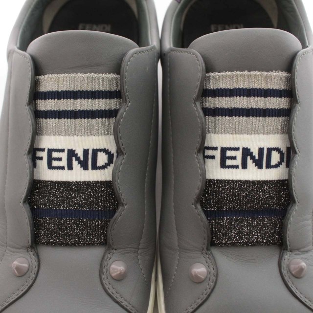 フェンディ FENDI エラスティックバンド スリッポン スニーカー ロゴ 