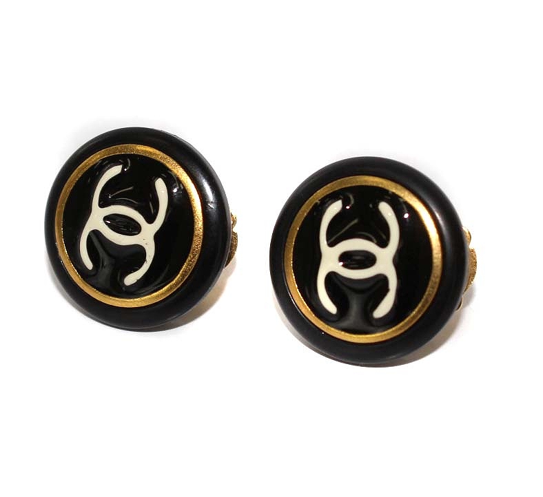 シャネル CHANEL ヴィンテージ 97P ココマーク イヤリング サークル 