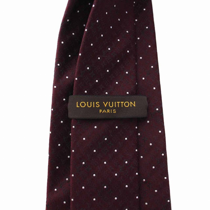 ルイヴィトン LOUIS VUITTON モノグラム ドット ネクタイ シルク 絹100