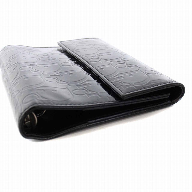 美品　クリスチャンディオール　ケース　トロッター　エナメル　黒 クリスチャンディオール Christian Dior トロッター エナメル