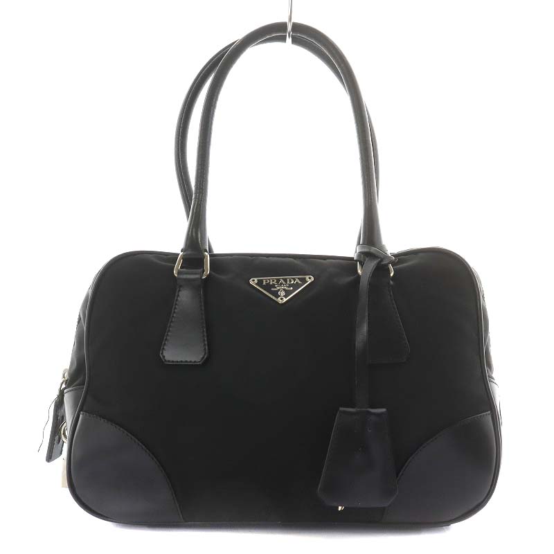 プラダ PRADA ミニボストン ハンドバッグ ナイロン 黒 ブラック /AN3  