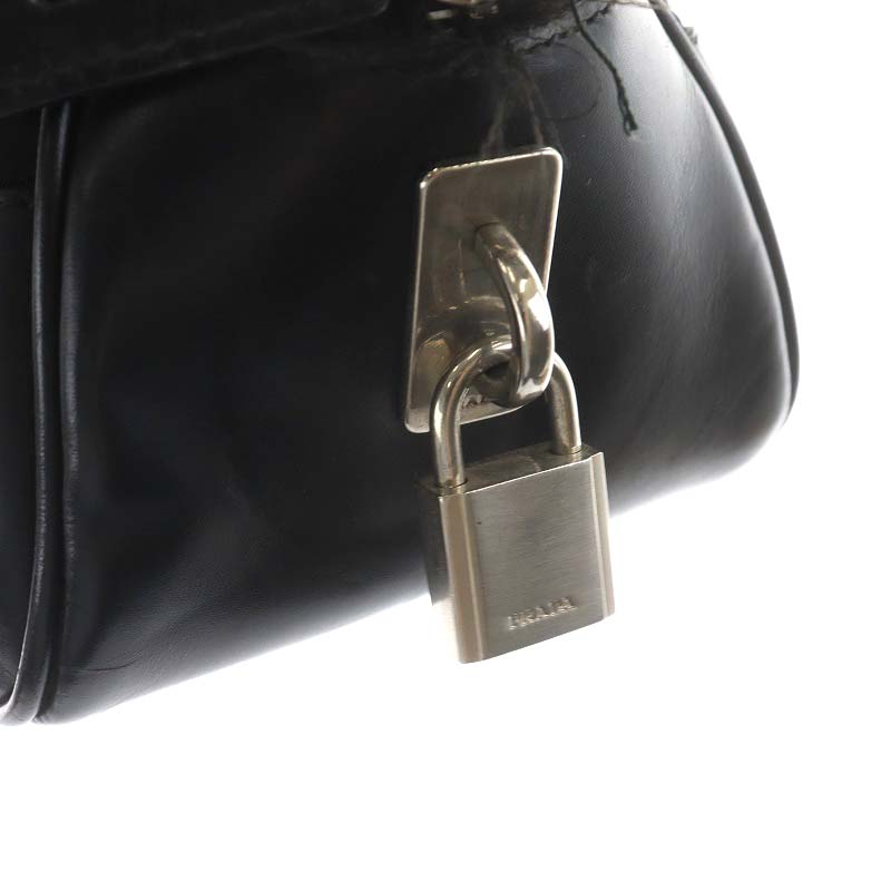 プラダ PRADA ミニボストン ハンドバッグ ナイロン 黒 ブラック /AN3