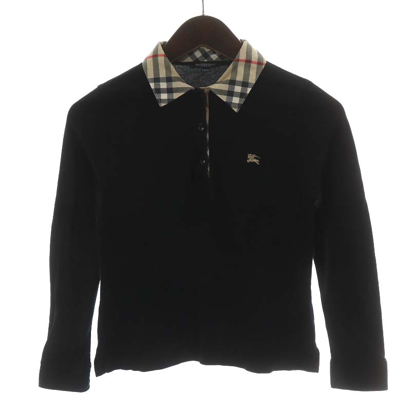 バーバリー ロンドン BURBERRY LONDON ポロシャツ 長袖 ノバチェック襟 