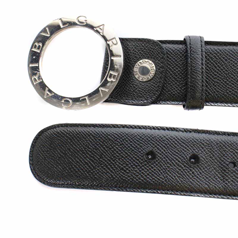 【極美品✨】 BVLGARI ベルト レザー ブラウン ブラック 刻印ロゴ 極美品✨】 BVLGARI ベルト レザー ブラウン ブラック 刻印ロゴ