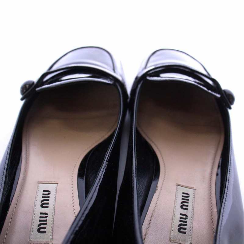 ミュウミュウ miumiu ローファー モカシン フラット エナメル