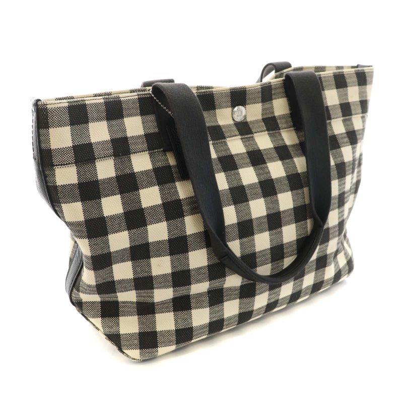 コーチ COACH トートバッグ キャンバス ギンガムチェック柄 ロゴ